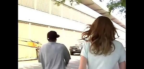  Black guy takes latina Nina Stevens from street for black cock feeding